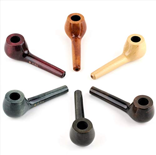 Handmade Tobacco Smoking Mini Pipe - Model Suzi Ebony - Pear Wood Roots - Thumbnail 7