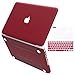 IBENZER Compatible with MacBook Pro 13 Inch case A1278 Release 2012-2008, Plastic Hard Shell Case with Keyboard & Screen Cover for Apple Old Version Mac Pro 13 with CD-ROM, Wine Red, P13WR+2