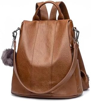 Vintage Faux Leather Backpack Convertible Anti-Theft Rucksack Handbag Soft Amazon.com: S-ZONE Leather Backpack Purses for Women  main image 3