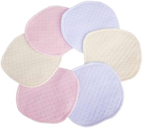 12pcs Nursing Hypoallergenic Reusable Washable Breast Absorbent Feeding Breathable,Waterproof,Leakproof,Velvety Microfiber,Ultra-Soft Organic Natural Bamboo PadS for Mothers Diameter 3.54"/9cm