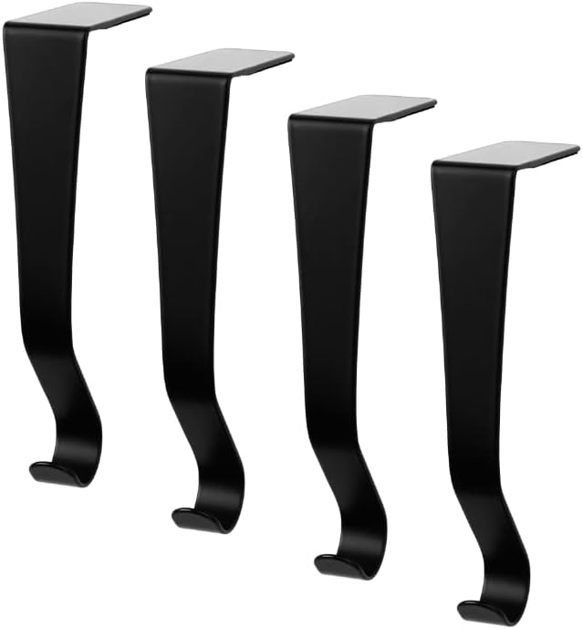 Ornament Hooks - Kotiorname Christmas Stocking Holder, 4 Pack Mantle Clip Fireplace Hooks Hanger, Suitable for Fireplace, Shelf, Garland, Stocking, Prevent Surface Form Scratches