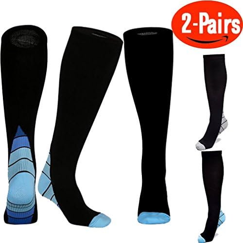 Compression Socks for Men &amp; Women,(Pair Of 2) (Women 8-15.5 / Men 8-14) SPLSTT