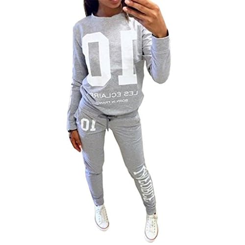 Minetom Mujer Otono Camisetas De Manga Larga Pantalones Chandales