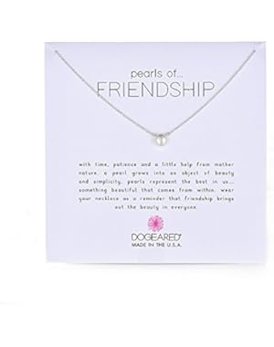Freshwater Simulated Pearls of Friendship Sterling Silver Necklace