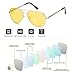 Myiaur Night Vision Glasses, Aviator Night Driving Glasses for Men&Women, Anti Glare Vision Yellow Glasses for Driving