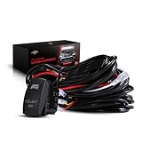 Auxbeam LED Light Bar Rocker Switch with 3Pcs Switching Lines Wiring Loom Harness Kit with Fuse and Relay