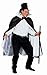 Forum Novelties Adult Reversible Phantom Costume Cape 56-Inches, Black/White, One Size