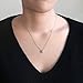 Solid Sterling Silver Rhodium Plated Bezel Set Cubic Zirconia Solitaire Pendant Necklace, 18 Inches