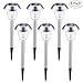 Aglaia Solar Lights Outdoor [6 packs] Solar Powered Pathway Color Changing Light with 2 Lighting Modes Landscape Light For Lawn/Patio/Yard/Walkway/Driveway/Sidewalk (Stainless Steel)
