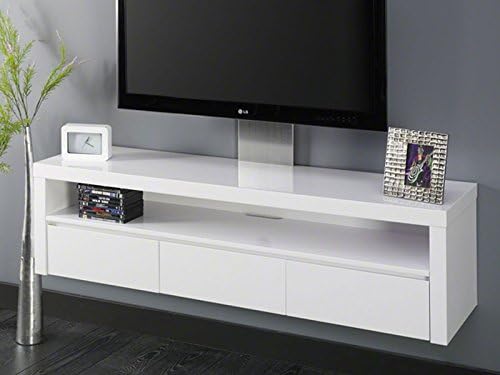 Fernsehschrank Hochglanz Weiss Lack 3 Schubladen Schwebend Amazon De Kuche Haushalt