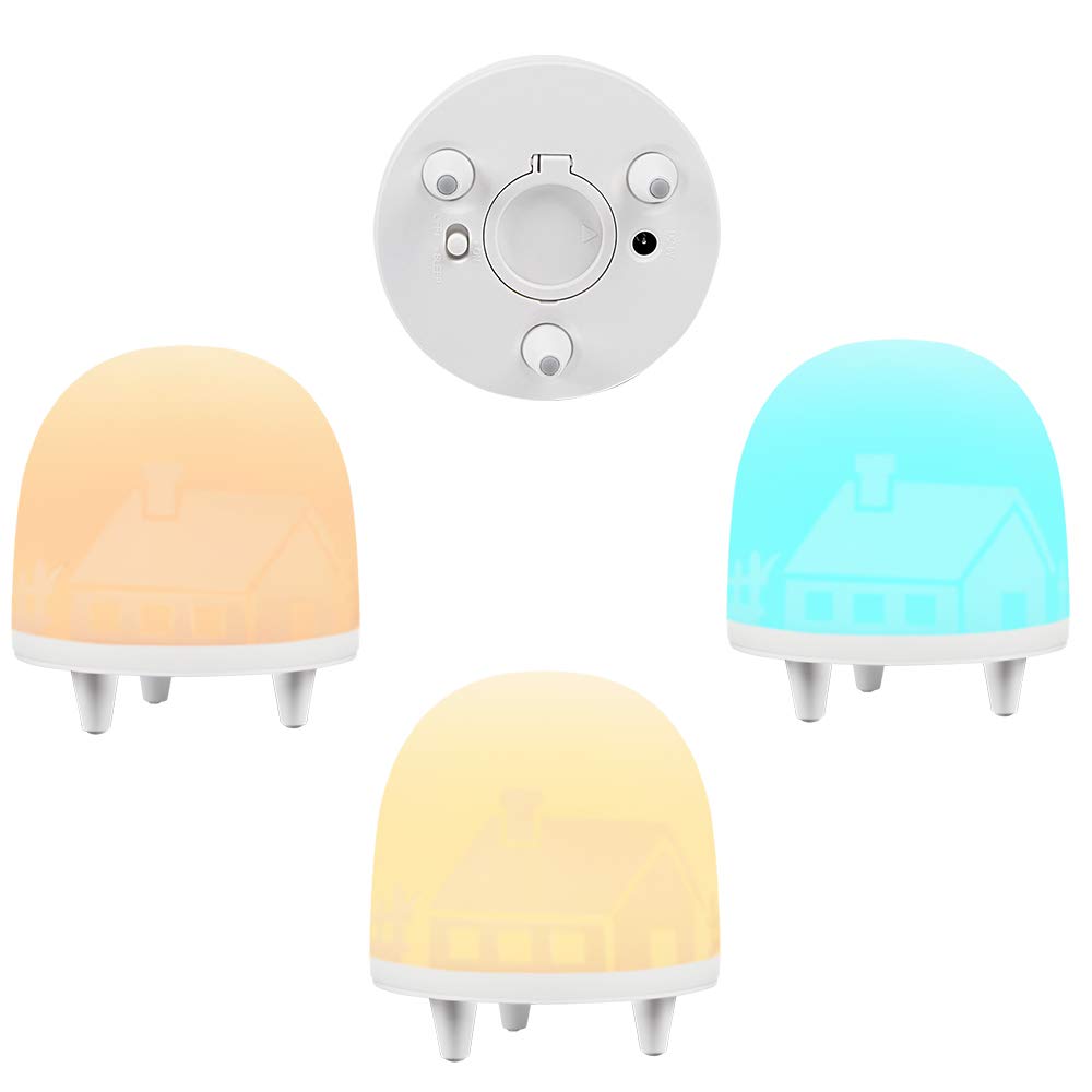 LED Nachtlicht Baby, Kinder Nachtleuchte USB wiederaufladbar, warmweß/Timer/Touch Bedienung/3 Modi, Stimmungslicht mit RGB-Farbwechsel & Dimmbares Schlummerlicht, Schlaflicht für Baby, Kinder