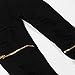L’asher Men’s Slim Fit Zipper Ripped Black Stretch Skinny Casual Pants Trousers