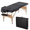 Massage Table,Lash Bed Massage Bed SPA Bed Height Adjustable Massage Table 77 Inch Long 28 Inch Wide 2 Fold PU Portable…