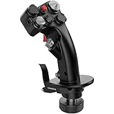 MOZA MH16 Flightstick Flight Simulator Aircraft Joystick, Black | Classic Look, Aviation-Grade Aluminum Build, 30 Programmable Input Signals, Modular Expansion