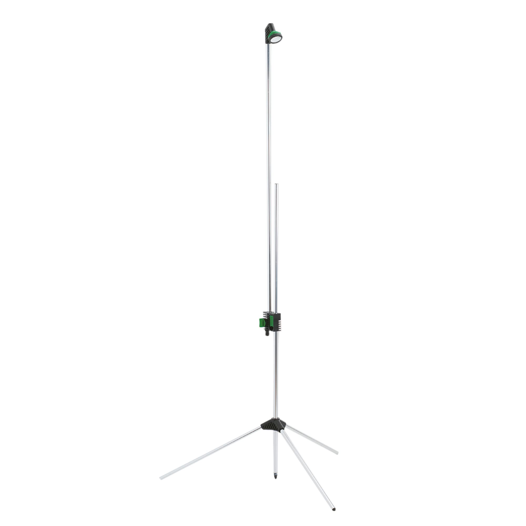 Amig - Garden Shower - with Tripod and Adjustable Height - 1.35 to 2.35 m - Adjustable Water Flow - Spray Head - Ideal for Swimming Pools or Terraces - Aluminium and ABS Plastic - Pistachio Green