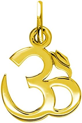 SZIROSmall Classic Yoga Ohm, Om, Aum Charm in 14k Yellow Gold