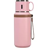 MiOYOOW Travel Mug, 600ML Stainless Steel Thermos with Cover Lid, Leakproof Insulated Water Bottle for Men Women