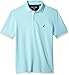 Nautica Men's Classic Short Sleeve Solid Cotton Pique Polo Shirt, Harbor Mist, Large