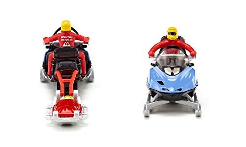 siku 1684, Snowmobil mit Rettungsschlitten, Metall/Kunststoff, Multicolor, Mit Fahrer und geborgener Person – Bild 6