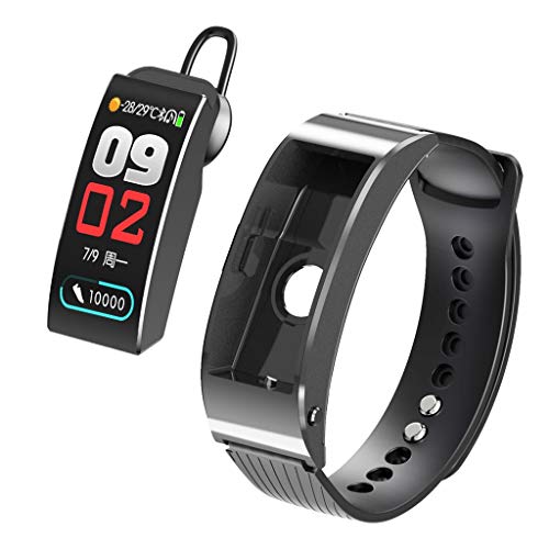 Sunward Smart Bracelet Bluetooth Phone Headset 2 in 1 Smart Bracelet Fitness Tracker with Sleep Monitor, Pedometer Watch for Kids Women and Men (Gray)