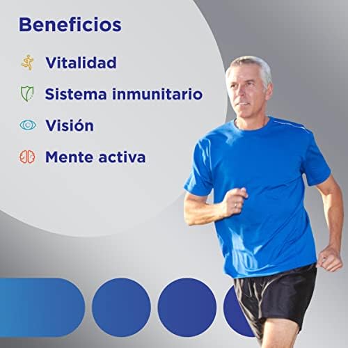 Hombre 50+ Complemento Alimenticio Multivitaminico y Multimineral Para Hombres 50+, Con Magnesio y Vitamina C, Sin Gluten, 90 Comprimidos