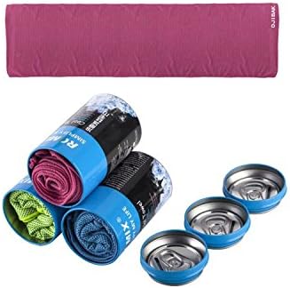 AstonStar Cooling Towel&Piggy Bank cans for Sports, Workout, Fitness, Gym, Yoga, Pilates, Travel, Camping & More(Red)