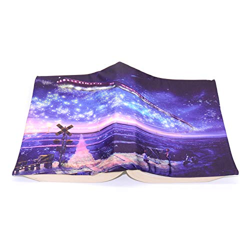 Omitfu 6 Pcs Stretchable Fabric Book Cover Fits Most Hardcover Textbooks up to 9 Inch x 11 Inch Washable Reusable School Book Protector (B) - Thumbnail 6