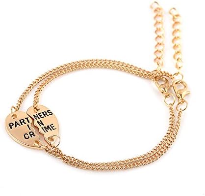Bold N Elegant Friendship's Day Special Best Friend Partners in Crime Bracelet Combo of 2 Jewellery Pcs BFF Bestie Gift