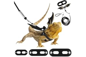 SZITW Unleash The Adventure with Our Adjustable Bearded Dragon Harness and Leash Set - Perfect for Lizards, Geckos, and More!