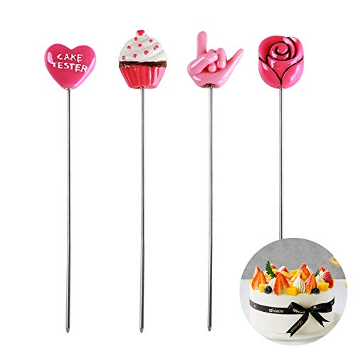 4 Pcs Cake Tester Probe Stainless Steel Long Tester Cake Skewer