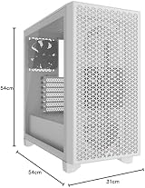 Corsair 3000D AIRFLOW White Mid-Tower PC Case 2x SP120 ELITE Fans 4-Slot GPU view 8