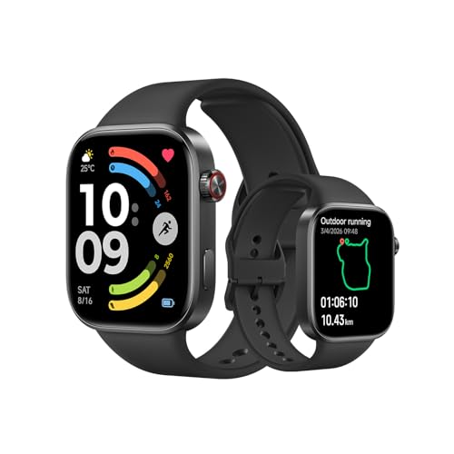 XIAOMI Redmi Watch 6 - Smartwatch Damen/Herren, 2.07'' AMOLED, Fitnesstracker mit Herzfrequenz-/Schlaf-/Stressüberwachung, 150+ Sportmodi, 24 Tage Akkulaufzeit, 5ATM, GPS, Android&iOS, Black