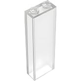 Classic 50PCS 1x2x5 Bulk Bricks, Compatible with Lego 46212, High-Tech Particle Assemble DIY MOC Components for Major Brands, Color:Trans Clear