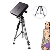 Aluminum Alloy Tattoo Studio Equipment, NOPTEG Black Tattoo Chair Arm Tripod Rest Bracket Leg Stand Full Adjustable Armrest Kit