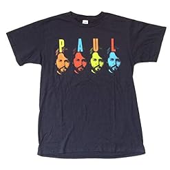 HPC Paul Mccartney Pop Tone Four Faces Navy Blue Men T Shirt - Les Beatles, Paul McCartney, John Lennon, RIngo Starr, George Harrison