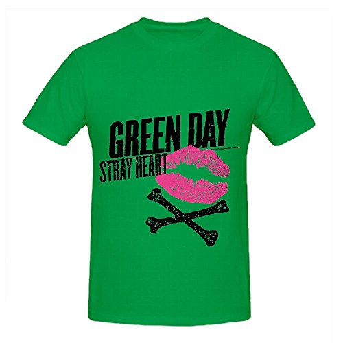 Green Day Stray Heart Men Shirts Crew Neck Sport