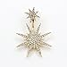 Klicnow Hot Creative 1 Piece Women Lady Crystal Rhinestone Dangle Gold Star Ear Stud Earring