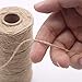 1000 Feet Natural Jute Twine String, Tenn Well 3Ply 2mm Arts and Crafts Twine for Gift Wrapping, Picture Display, Crocheting, Wedding, Christmas Ornaments (3pcs x 335 Feet)