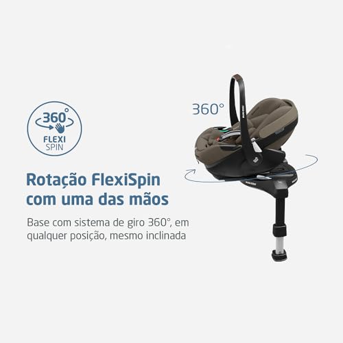 Bebê Conforto Maxi-Cosi, Pebble Pro², com Base Familyfix, Giro 360° Isofix, Twillic Truffle