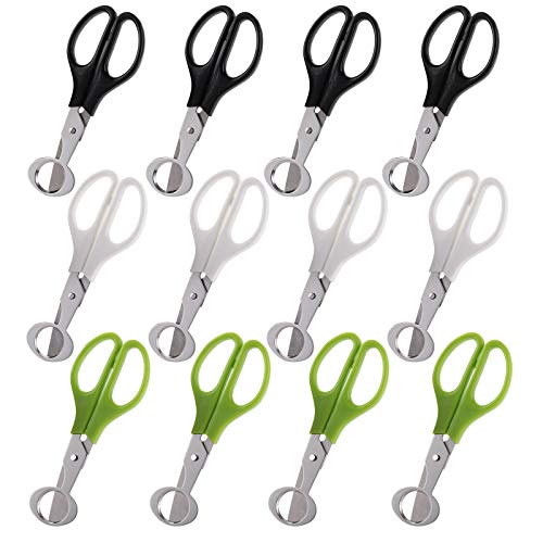 Yarlung 12 Pack Stainless Steel Quail Egg Scissors, Pigeon Egg Cutter