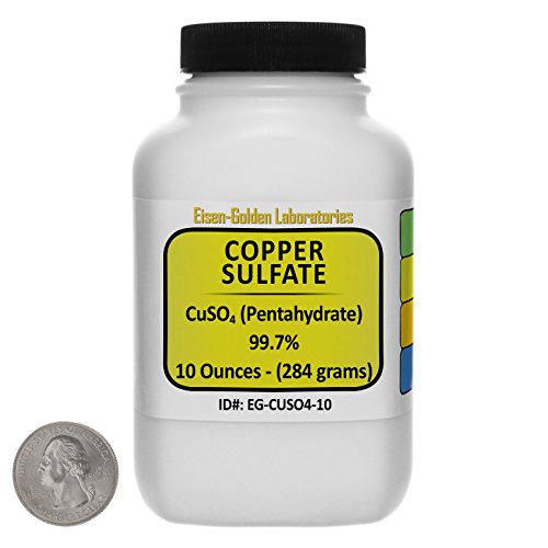 Copper Sulfate [CuSO4] 99.7% ACS Grade Powder 10 Oz in a Space-Saver Bottle USA