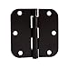 Ilyapa 18 Pack Oil Rubbed Bronze Door Hinges - 3.5 x 3.5 Inch Interior Door Hinges Antique Bronze for Doors 3 1/2 Inches, with 5/8 Inch Radius Corners