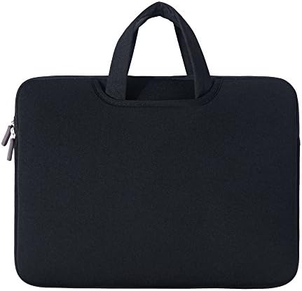 RAINYEAR Resistant Neoprene Macbook Pro Sleeve Case 15-15.4 Inch Slim Computer Laptop Carrying Padded Sleeve Bag Case Briefcase for Dell/HP/Lenovo/Acer(Black)