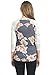 Hello Miz Women's Baseball Crew Neck Flower Raglan sleeve Maternity T-Shirt Top (Medium, Navy/Ivory)