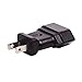 USA Canada 2Pin Male to Europe 2Pin Female AC Adapter, Molded Nema 1-15P to EU. Female AC Connector for European Travelers to America/Canada/Japan Etc, 10A 250V Black