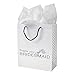 12 THANK YOU Gift Bags Groomsmen & Bridesmaid Black White Wedding Bridal Party