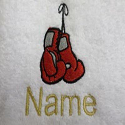embroidered boxing gloves