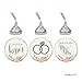 Andaz Press Chocolate Drop Labels Stickers, Wedding Hugs & Kisses from The New Mr. & Mrs, Floral Roses, 216-Pack, for Bridal Shower Engagement Kisses Party Favors Decor