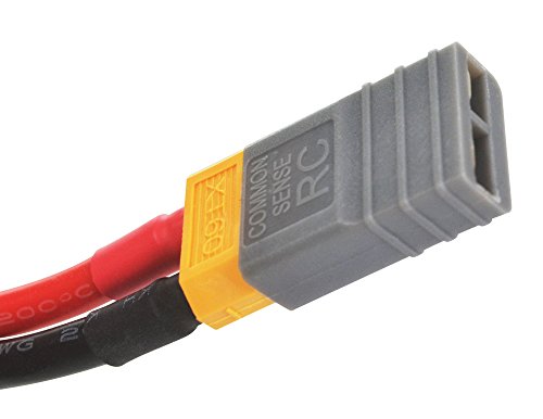 Common Sense RC Lectron Pro 7.4V 5200mAh 35C Lipo Battery with XT60 Connector + CSRC adapter for XT60 batteries to Traxxas vehicles