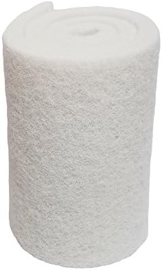 Classic Koi Pond Filter Pad FINE - White Bulk Roll Pond Filter Media, Ultra-Durable Pond Filters for Outdoor Ponds, Reusable Fish Pond Filter Material, USA, Aquatic Experts (3/4" - 1" x 12" x 48")